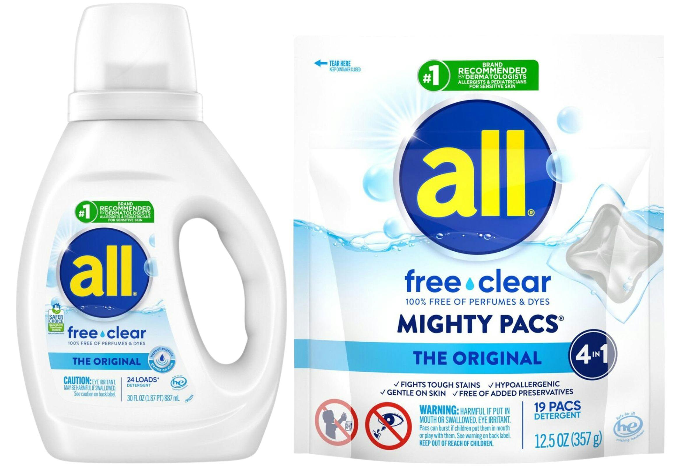 2 All Laundry Detergents (43 loads)