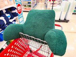 bed rest pillow sitting on a target cart