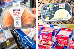 albertsons waterfront bistro, breyers, signature select 3-photo collage