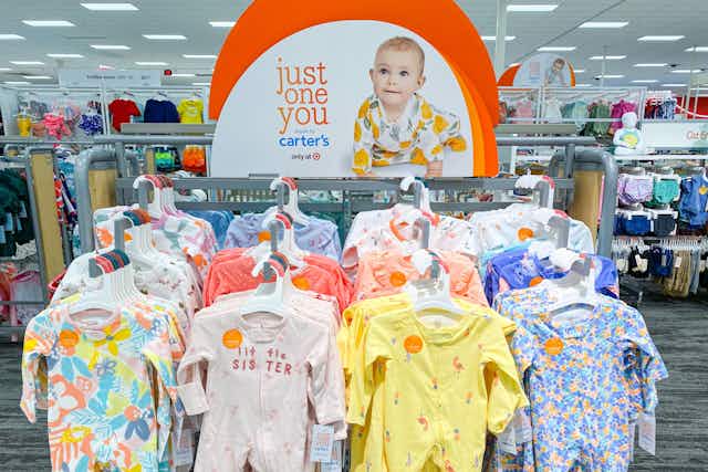 Carter's Baby Sale — 50% Off at Target: $1 Bibs, $2 Pajamas, and More card image