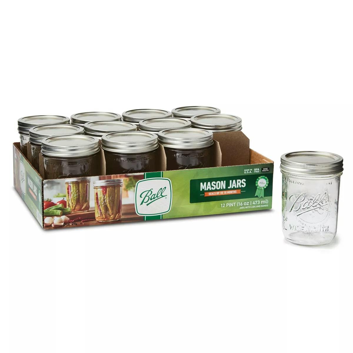 Ball Glass Mason Jar Set