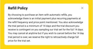 Geologie Refill Policy