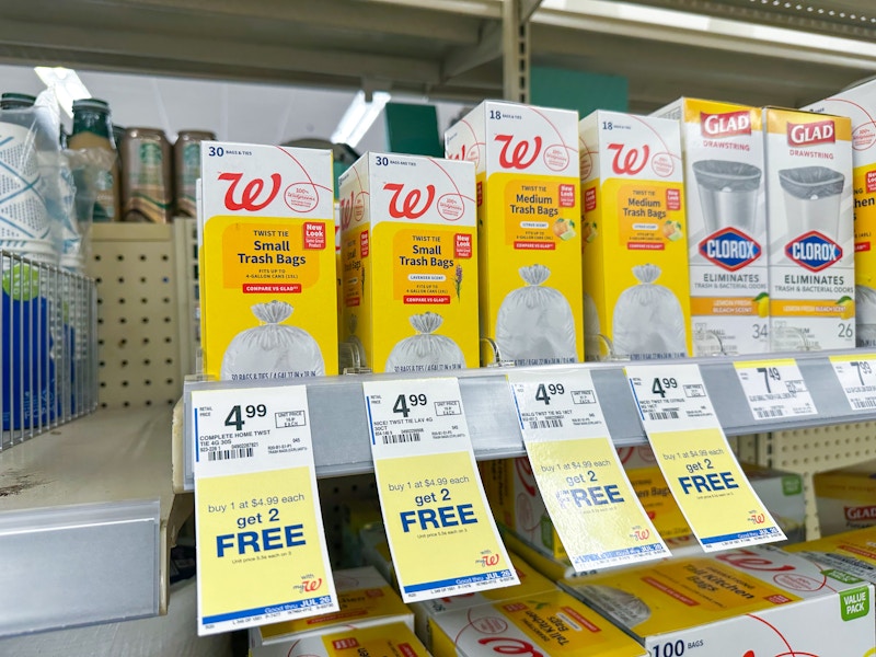 walgreens brand trash bags