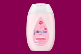 a bottle of pink baby lotion