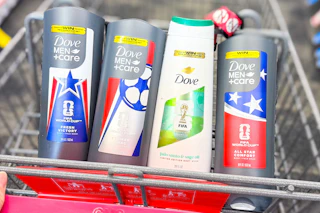 dove products in a shopping cart