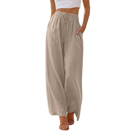 Women's Linen Wide Leg Pants