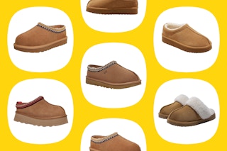 an ugg tasman clog surrounded by different dupes