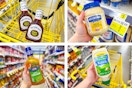 dollar general kraft, hellmann's, sweet baby ray's, hidden valley ranch 4-photo collage