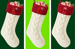 Score a Monogram Letter Christmas Stocking for as Low as $6.99 at Walmart card image