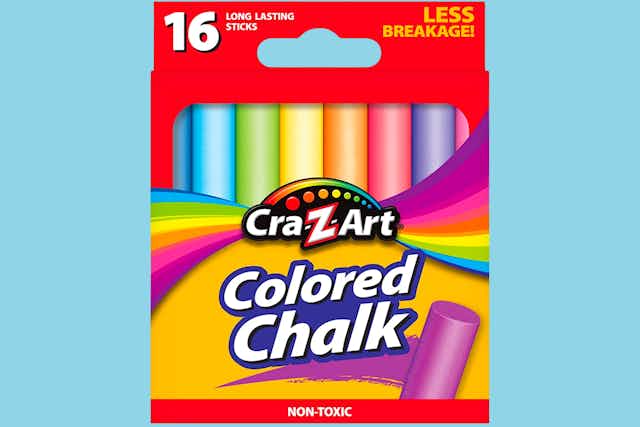 Cra-Z-Art Colored Chalk 16-Pack, as Low as $1.13 on Amazon card image