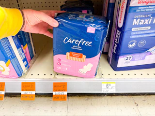 carefree overnight pads walgreens clearance