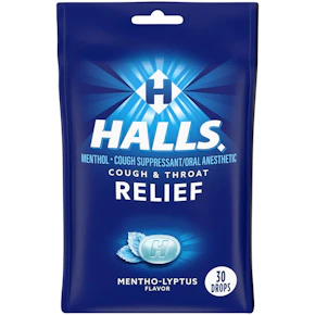 2 HALLS Cough Drop Bags