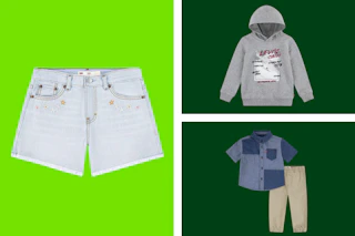 Levi's Kids' clothes in a collage