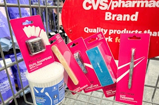 cvs one+other beauty tools in a shopping cart