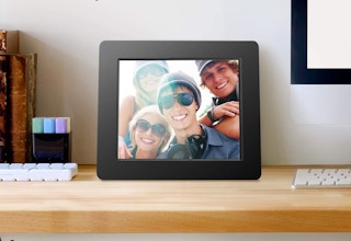 digital photo frame sitting on table