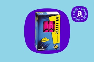 a box of pink highlighters