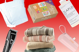 beach tote, birthday cards, conair clippers, bh&g blankets, charging bank, olaplex