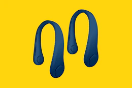 neck fans on a yellow background