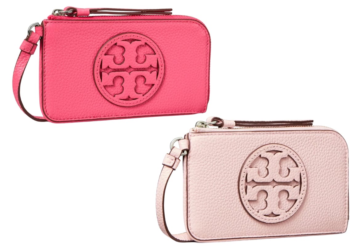 Tory Burch Leather Miller Zip Card Case