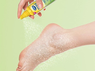 foot spray being sprayed on a foot
