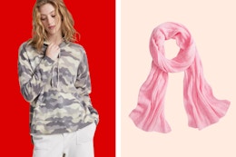 Save on Cashmere Apparel at Macy's: $26 Scarf, $56 Women's Sweater, and More card image