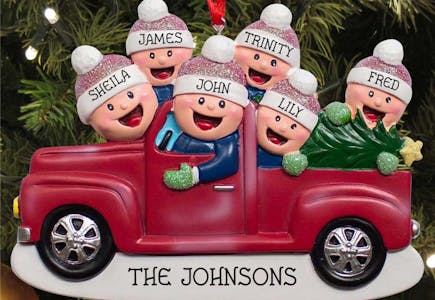 Red Truck Personalized Ornament