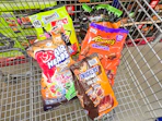 halloween candy in shopping cart