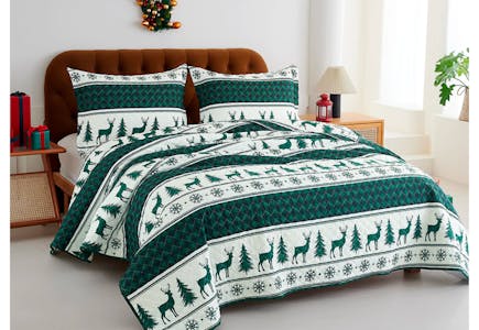 Green and White Reindeer