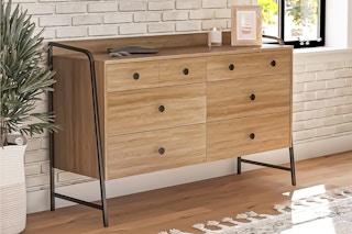 Lifestyle image of Novogratz Dresser in home setting near window from Walmart.com