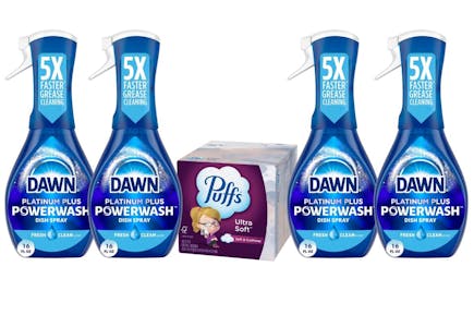 4 Dawn Powerwashes + 1 Puffs