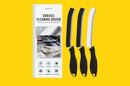 3-Piece Crevice Cleaning Brush Set, Just $9 on Amazon card image