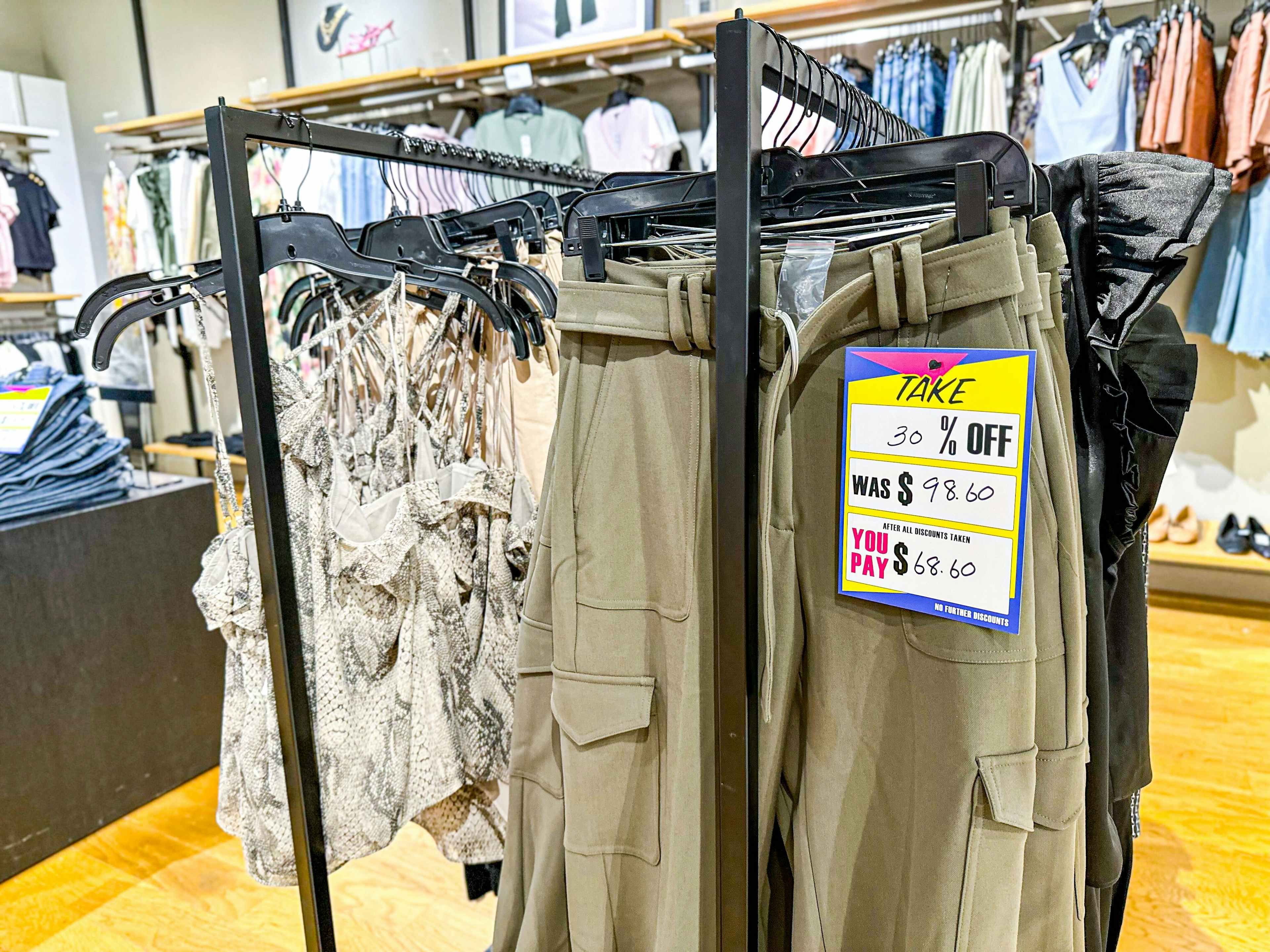 express store closings liquidation 30 percent off pants