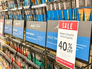 Hobby Lobby Paint Supplies 40% off