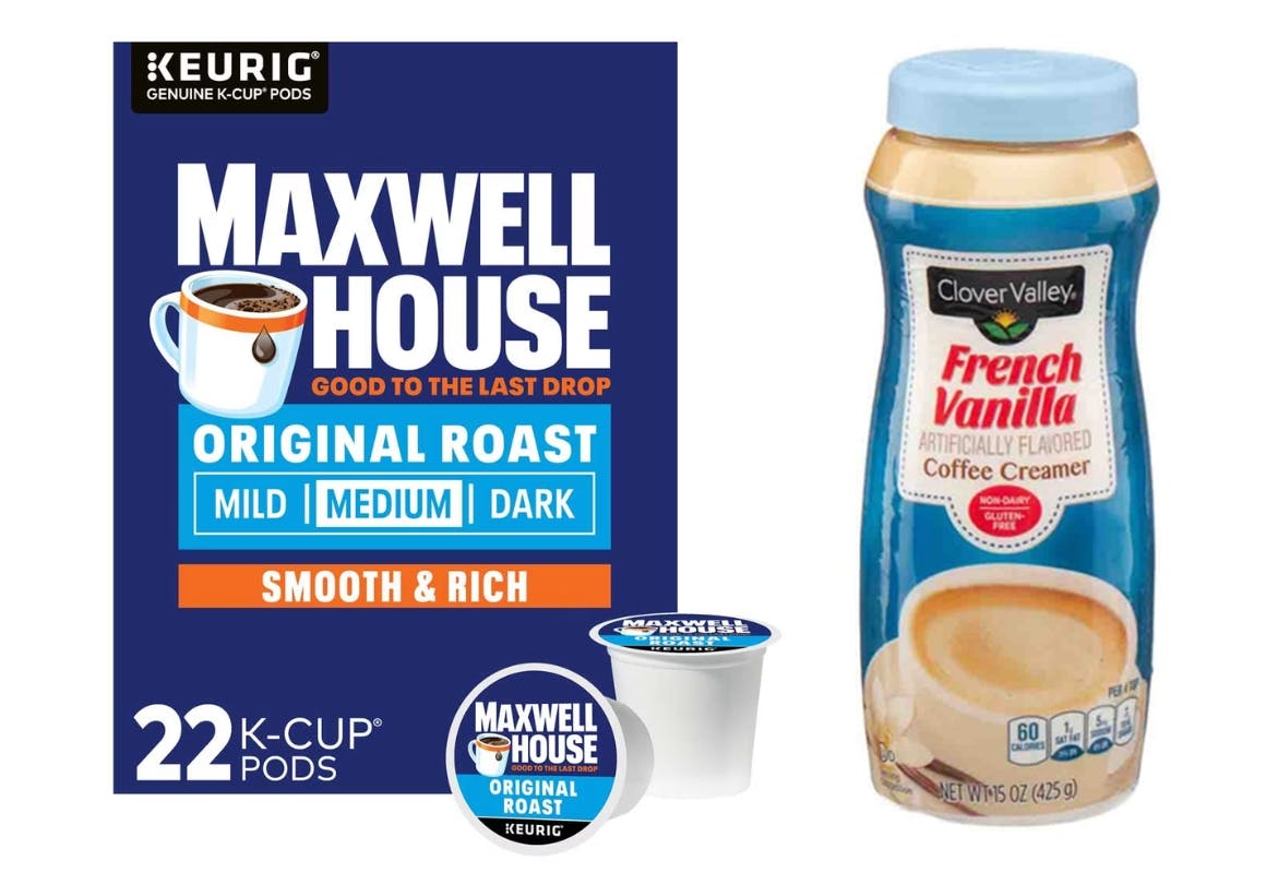 1 Maxwell House Coffee + 1 Clover Valley