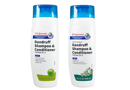 2 Walgreens Brand Dandruff Shampoo & Conditioners