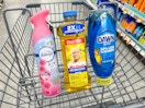 dawn febreze mr. clean products in walgreens cart