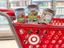 ben & jerry's ice cream pints sitting on top a target cart