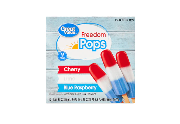 Great Value Freedom Ice Pops