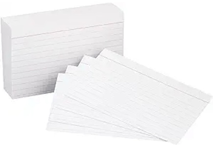 Amazon Basics Index Cards
