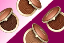 too faced bronzer on a grid