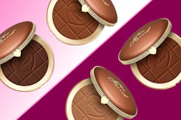 too faced bronzer on a grid