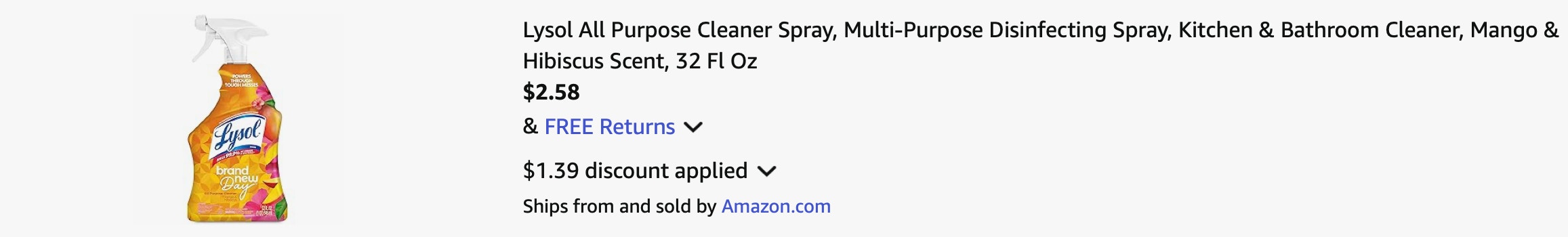 Amazon Lysol All Purpose Cleaner Spray 2025