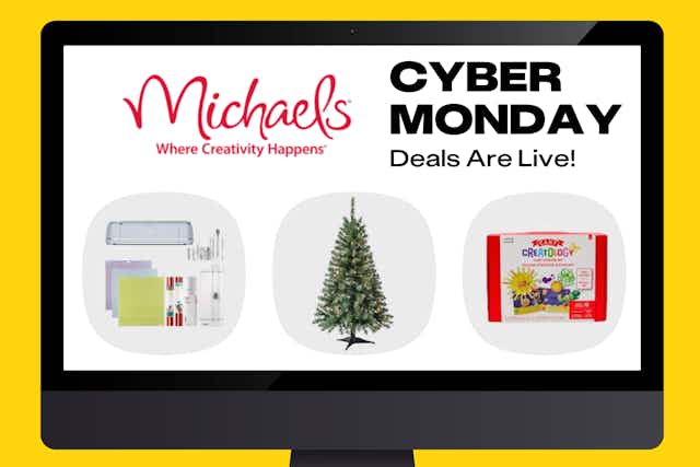 Michaels Cyber Monday Deals: $4 Creatology Kits, $25 Pre-Lit Tree card image
