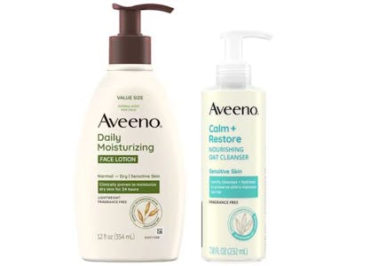 2 Aveeno Skincare Products