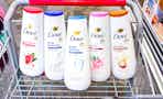 cvs shopping cart with dove body washes