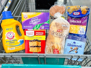 bogo free groceries in shopping cart