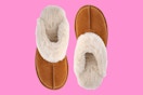 Stock image of the Joyspun Women's Suede Clog Slippers