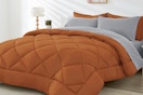 HEVUMYI King Comforter Set - 7-Piece set on a bed.