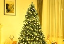 pre-lit christmas tree with white lights