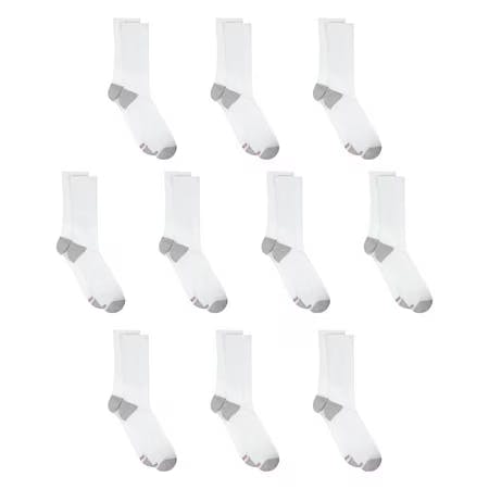 Hanes Men's Crew Socks 20-Pack